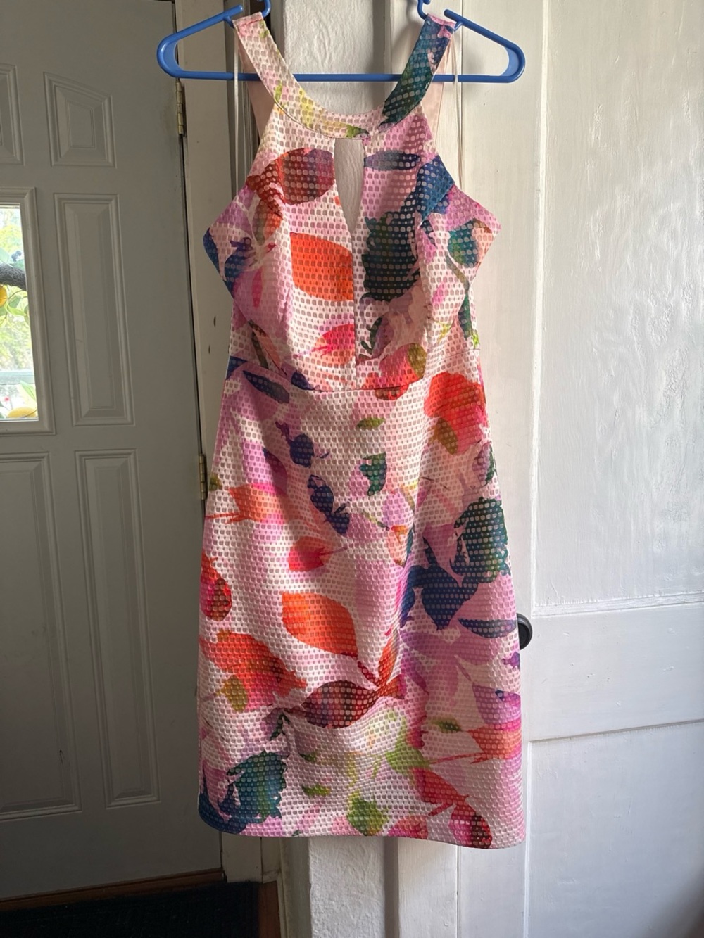 Trina Turk Pink Multicolor Floral Halter Mini Dress